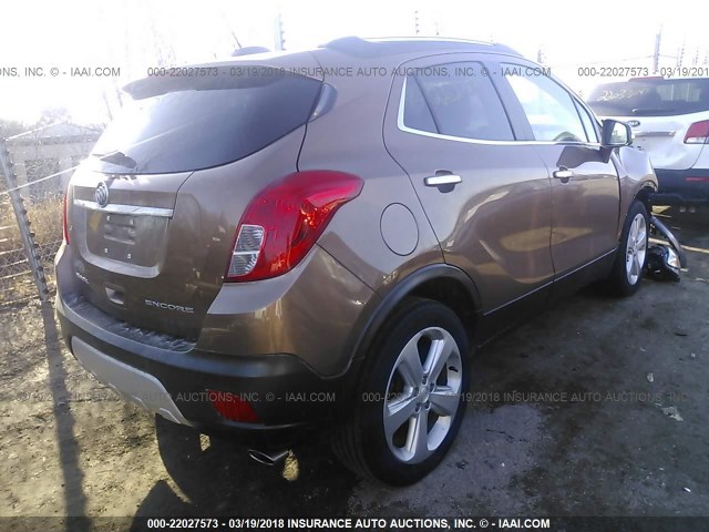 KL4CJASB8GB592996 - 2016 BUICK ENCORE BROWN photo 4