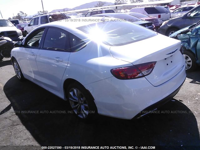 1C3CCCBB0FN717339 - 2015 CHRYSLER 200 S WHITE photo 3