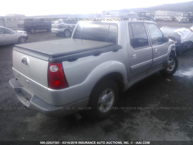 1FMZU77E03UA50315 - 2003 FORD EXPLORER SPORT TRAC  SILVER photo 4