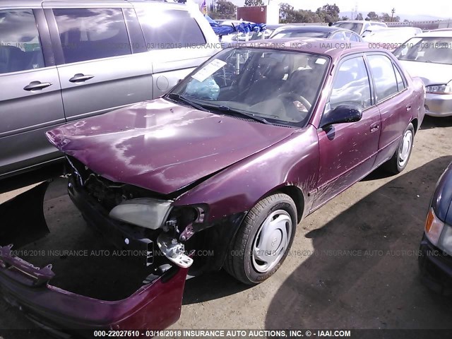 1NXBR18E6WZ091826 - 1998 TOYOTA COROLLA VE/CE/LE 勃艮第红 照片 2