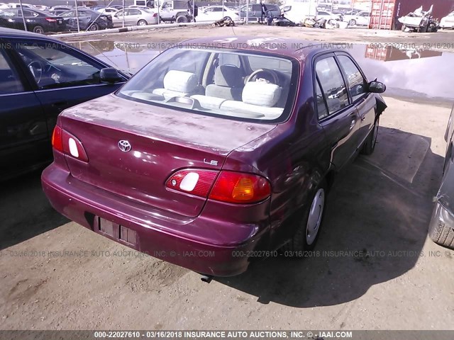 1NXBR18E6WZ091826 - 1998 TOYOTA COROLLA VE/CE/LE BURGUNDY photo 4