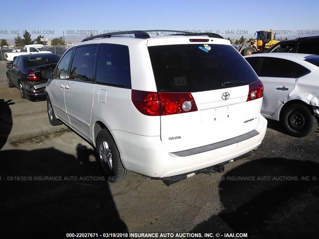 5TDZA23CX6S461430 - 2006 TOYOTA SIENNA CE/LE WHITE photo 3