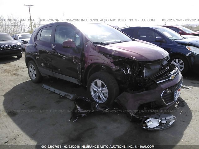 3GNCJNSB9HL183376 - 2017 CHEVROLET TRAX LS PURPLE photo 1