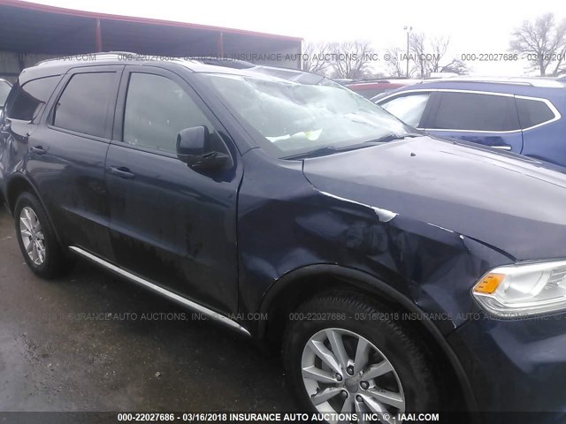 1C4RDJAG0EC484268 - 2014 DODGE DURANGO SXT BLUE photo 6