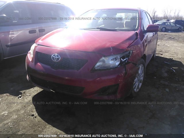 2T1BU40E29C035657 - 2009 TOYOTA COROLLA S/LE/XLE RED photo 6