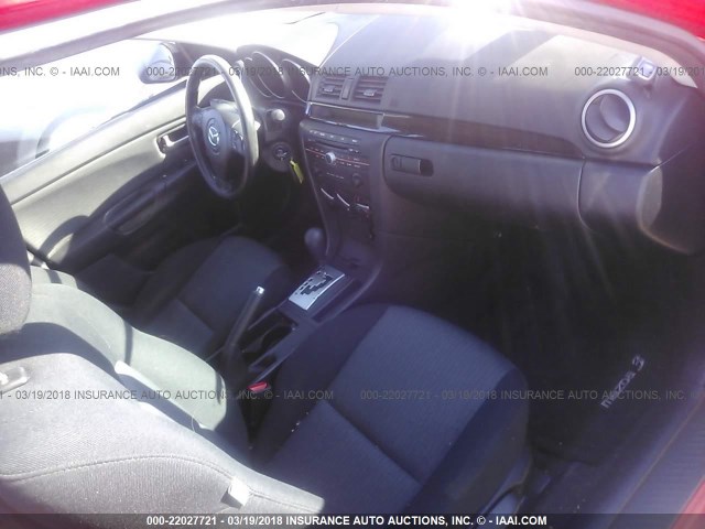 JM1BK32G571672218 - 2007 MAZDA 3 I RED photo 5