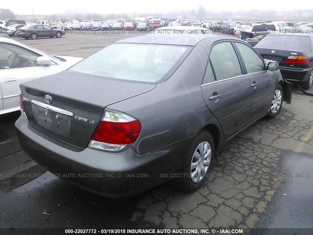 4T1BE30K95U584021 - 2005 TOYOTA CAMRY LE/XLE/SE GRAY photo 4