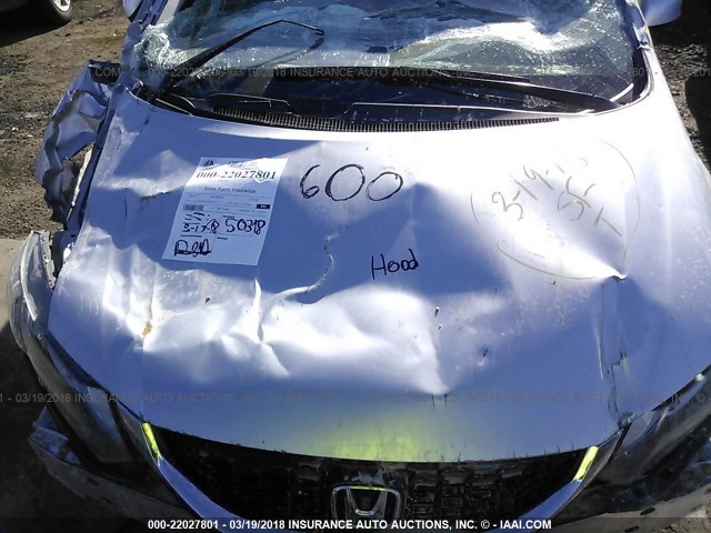 19XFB2F97DE056875 - 2013 HONDA CIVIC EXL SILVER photo 10