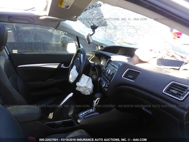 19XFB2F97DE056875 - 2013 HONDA CIVIC EXL SILVER photo 5