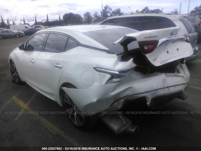 1N4AA6AP3GC379137 - 2016 NISSAN MAXIMA 3.5S/SV/SL/SR/PLAT WHITE photo 3