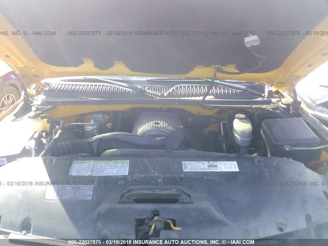 1GCHC24U61Z264436 - 2001 CHEVROLET SILVERADO C2500 HEAVY DUTY YELLOW photo 10