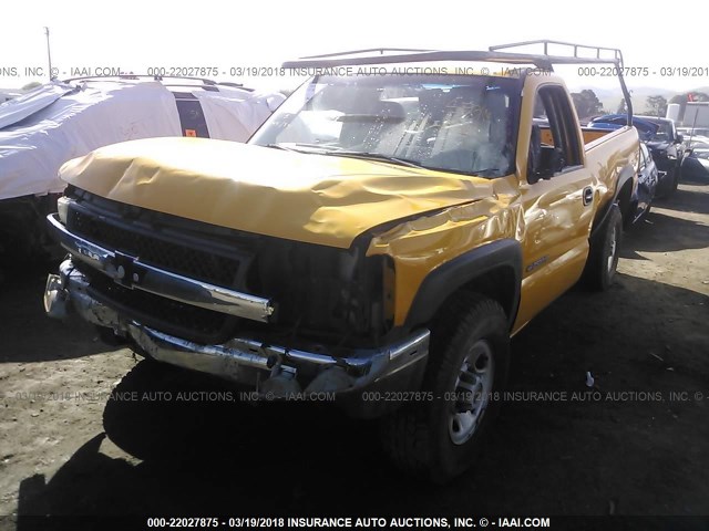 1GCHC24U61Z264436 - 2001 CHEVROLET SILVERADO C2500 HEAVY DUTY YELLOW photo 2