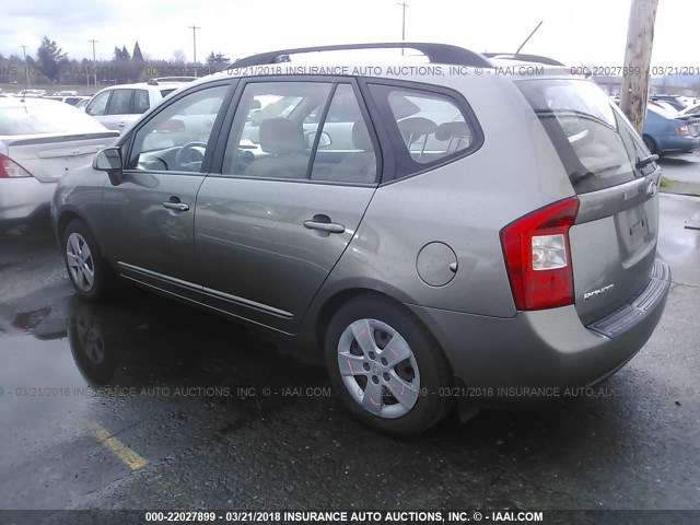 KNAFG529X97273382 - 2009 KIA RONDO LX/EX GRAY photo 3