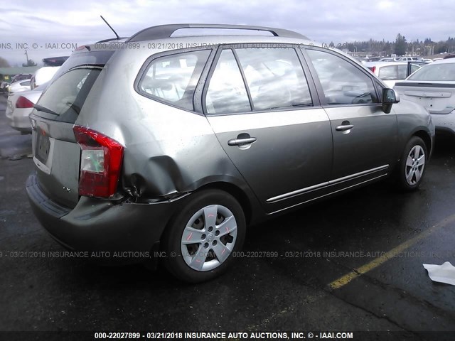 KNAFG529X97273382 - 2009 KIA RONDO LX/EX GRAY photo 4