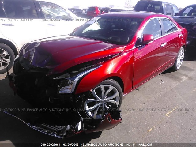 1G6AE5SXXE0110562 - 2014 CADILLAC ATS PREMIUM RED photo 2