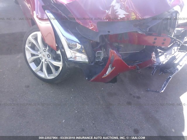 1G6AE5SXXE0110562 - 2014 CADILLAC ATS PREMIUM RED photo 6