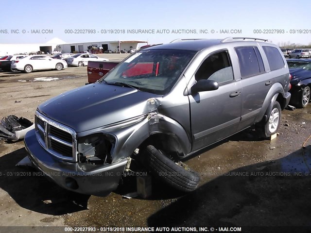 1D4HB48N76F148756 - 2006 DODGE DURANGO SLT GRAY photo 2