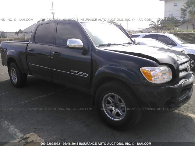 5TBET34136S535775 - 2006 TOYOTA TUNDRA DOUBLE CAB SR5 BLACK photo 1