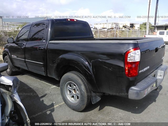 5TBET34136S535775 - 2006 TOYOTA TUNDRA DOUBLE CAB SR5 BLACK photo 3