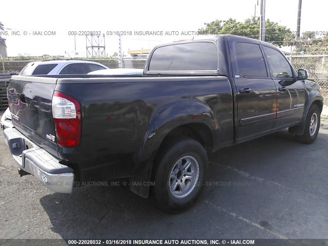 5TBET34136S535775 - 2006 TOYOTA TUNDRA DOUBLE CAB SR5 BLACK photo 4