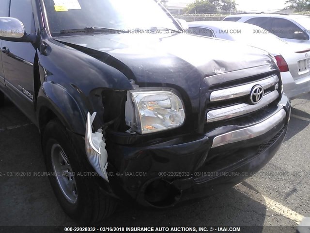 5TBET34136S535775 - 2006 TOYOTA TUNDRA DOUBLE CAB SR5 BLACK photo 6