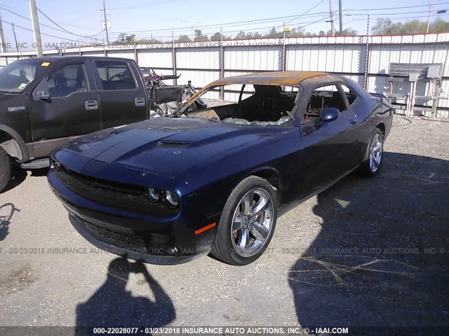 2C3CDZAG8GH114081 - 2016 DODGE CHALLENGER SXT BLUE photo 2