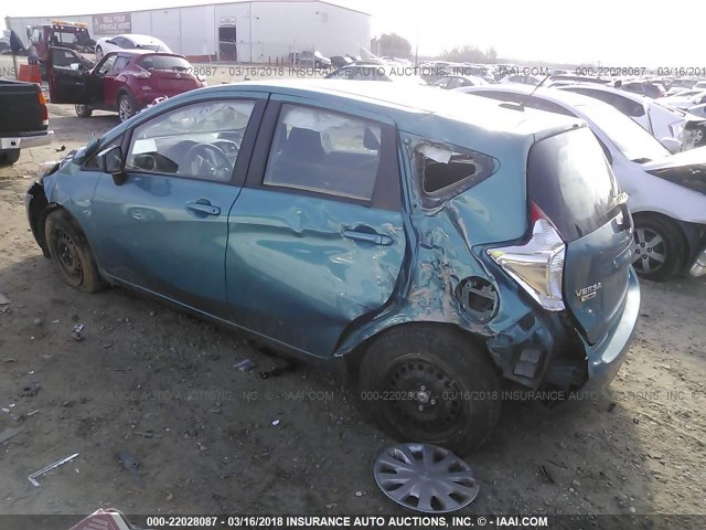 3N1CE2CP0FL376845 - 2015 NISSAN VERSA NOTE S/S PLUS/SV/SL/SR GREEN photo 3