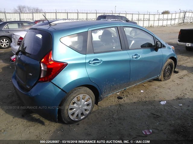 3N1CE2CP0FL376845 - 2015 NISSAN VERSA NOTE S/S PLUS/SV/SL/SR GREEN photo 4