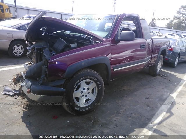 2GCEK19T741325287 - 2004 CHEVROLET SILVERADO K1500 MAROON photo 2