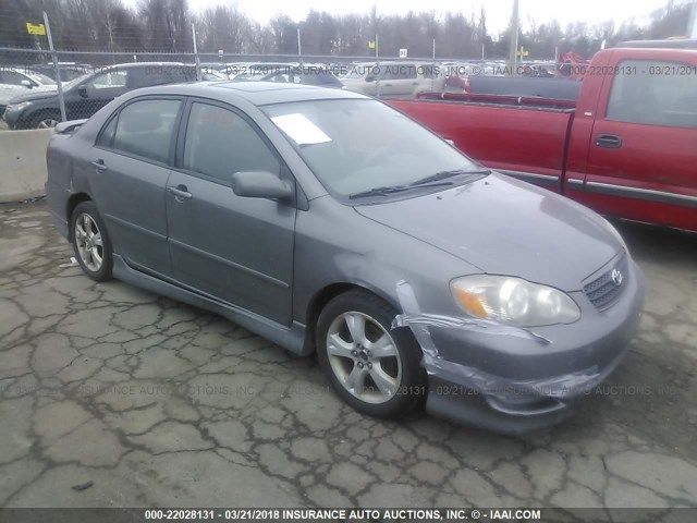 2T1BY30E85C477156 - 2005 TOYOTA COROLLA XRS GRAY photo 1