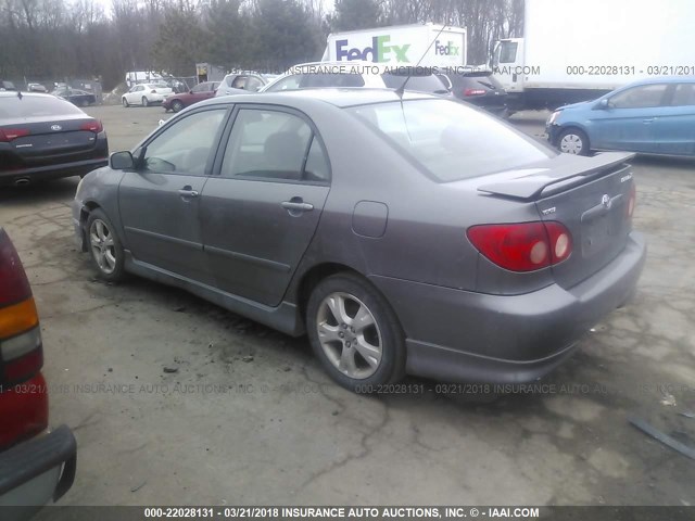 2T1BY30E85C477156 - 2005 TOYOTA COROLLA XRS GRAY photo 3