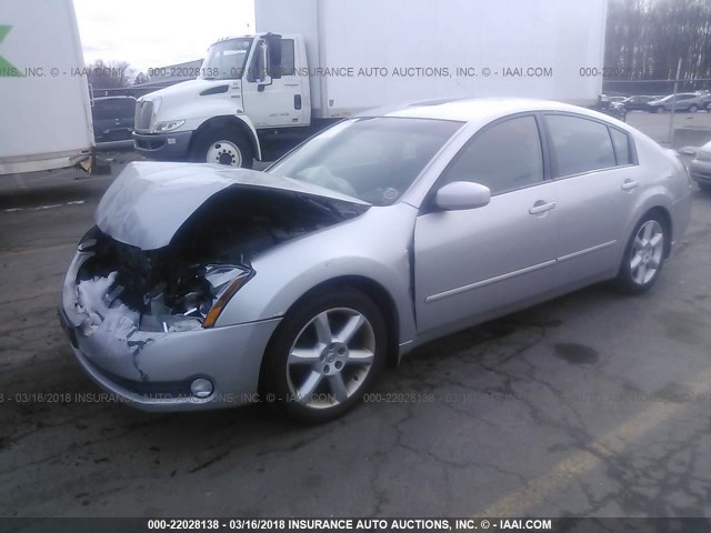 1N4BA41E94C829781 - 2004 NISSAN MAXIMA SE/SL SILVER photo 2