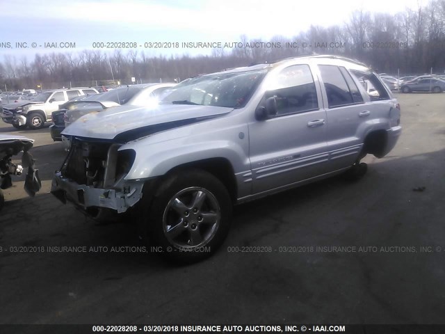 1J4GW58N74C322143 - 2004 JEEP GRAND CHEROKEE LIMITED SILVER photo 2