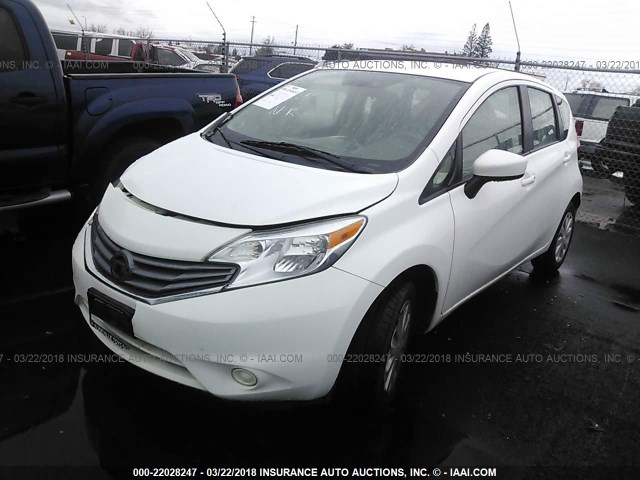 3N1CE2CP6FL405250 - 2015 NISSAN VERSA NOTE S/S PLUS/SV/SL/SR WHITE photo 2
