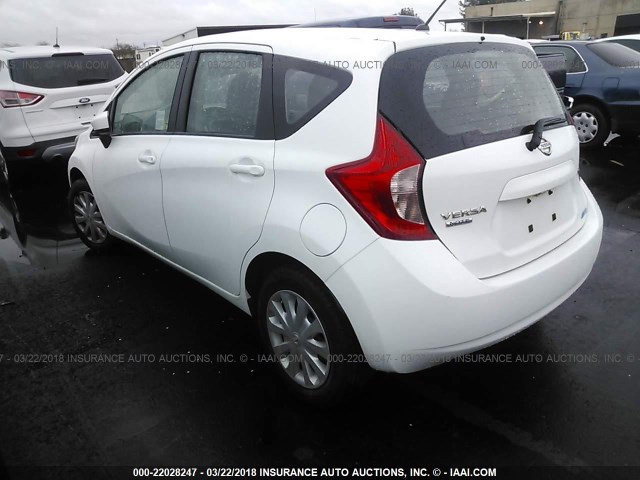 3N1CE2CP6FL405250 - 2015 NISSAN VERSA NOTE S/S PLUS/SV/SL/SR WHITE photo 3