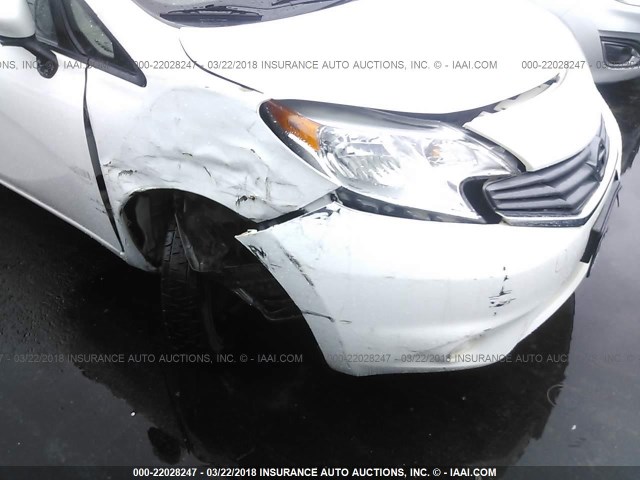 3N1CE2CP6FL405250 - 2015 NISSAN VERSA NOTE S/S PLUS/SV/SL/SR WHITE photo 6