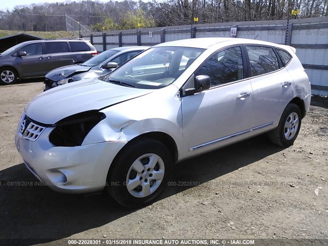 JN8AS5MT1DW500515 - 2013 NISSAN ROGUE S/SV SILVER photo 2