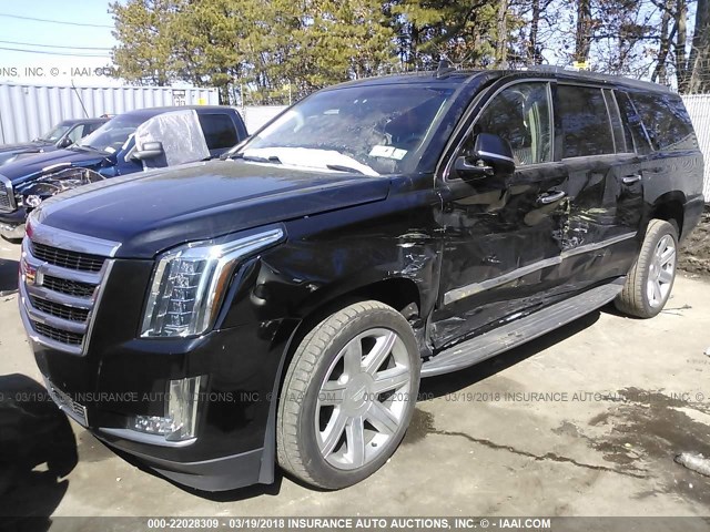 1GYS4HKJ0GR137618 - 2016 CADILLAC ESCALADE ESV LUXURY BLACK photo 2