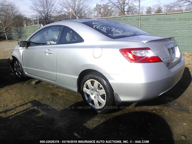 2HGFG12638H516343 - 2008 HONDA CIVIC LX SILVER photo 3