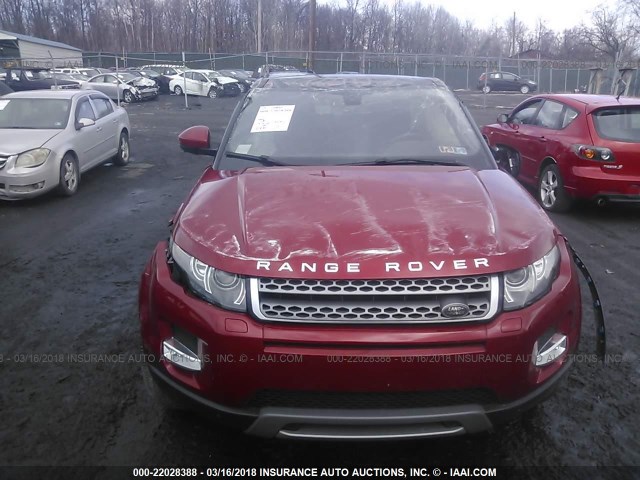 SALVP2BG2FH077866 - 2015 LAND ROVER RANGE ROVER EVOQU PURE PLUS RED photo 6