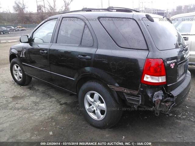 KNDJD733665568918 - 2006 KIA SORENTO EX/LX BLACK photo 3