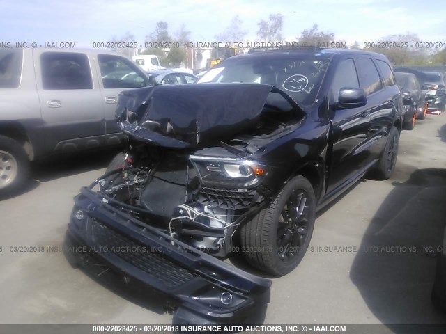 1C4RDHAG8GC502656 - 2016 DODGE DURANGO SXT BLACK photo 2