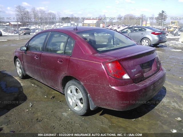 1G8AJ55F76Z144543 - 2006 SATURN ION LEVEL 2 MAROON photo 3