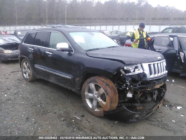 1C4RJFCT5DC655613 - 2013 JEEP GRAND CHEROKEE OVERLAND BLACK photo 1