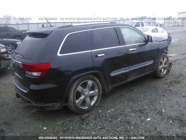 1C4RJFCT5DC655613 - 2013 JEEP GRAND CHEROKEE OVERLAND BLACK photo 4