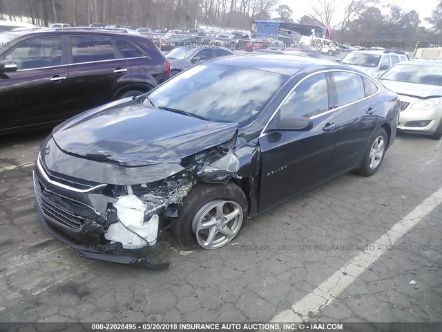1G1ZB5STXHF122727 - 2017 CHEVROLET MALIBU LS 灰色 照片 2