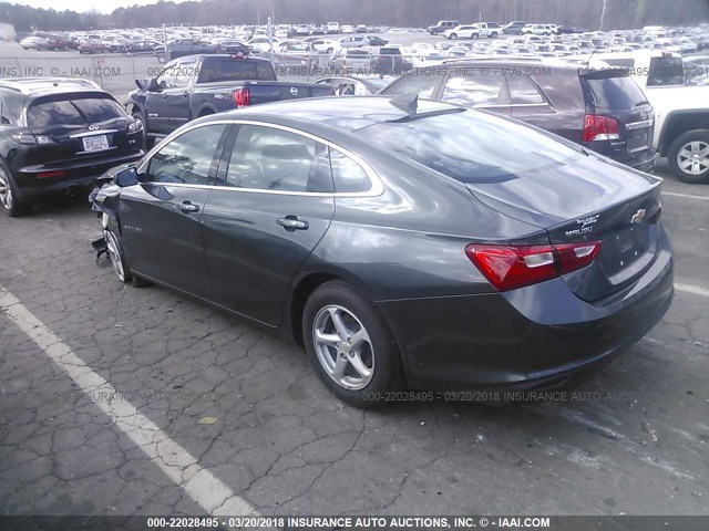 1G1ZB5STXHF122727 - 2017 CHEVROLET MALIBU LS 灰色 照片 3