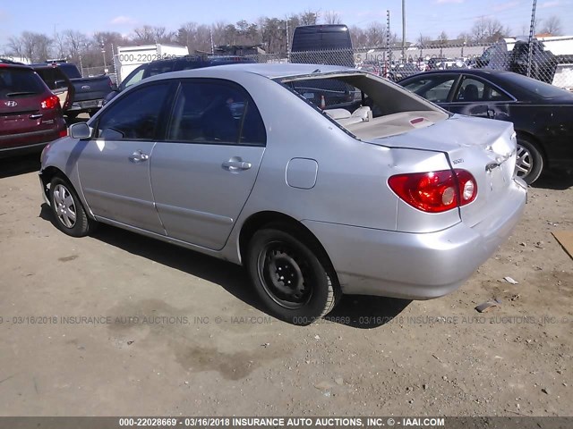 2T1BR32E85C453904 - 2005 TOYOTA COROLLA CE/LE/S SILVER photo 3