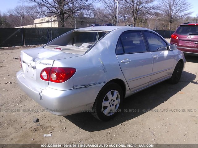 2T1BR32E85C453904 - 2005 TOYOTA COROLLA CE/LE/S SILVER photo 4