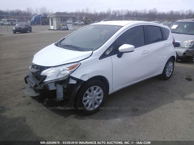 3N1CE2CP3FL441039 - 2015 NISSAN VERSA NOTE S/S PLUS/SV/SL/SR WHITE photo 2